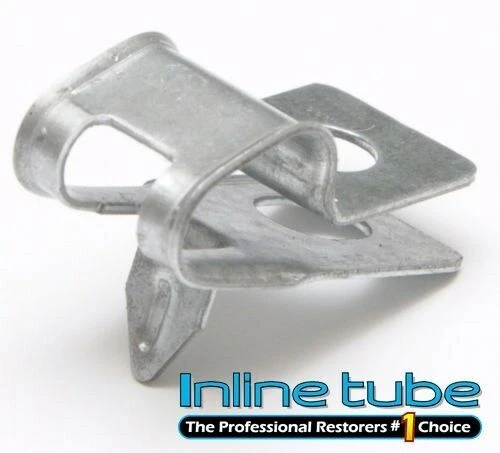 Factory Oem 1/4 -3/8 Double R Style W/ Tab Brake Fuel Line Clamp Clip Galvanized