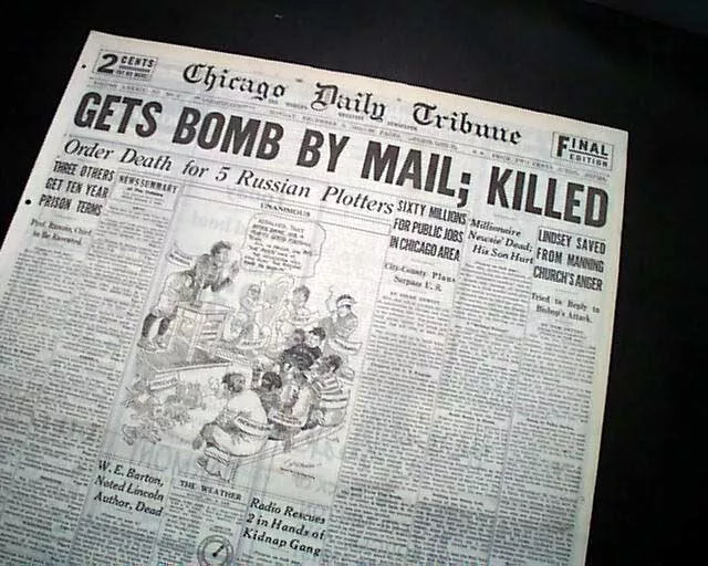 Best Chicago Gangland Wars Al Scarface Capone Prohibition era 1928 IL Newspaper