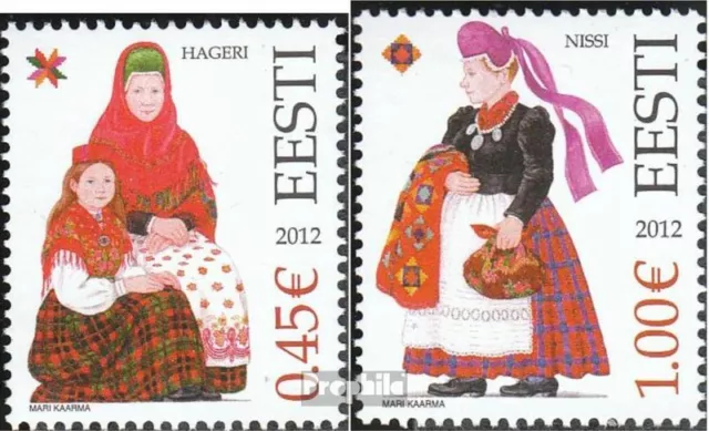 Estonia 729-730 (completa edizione) MNH 2012 Costumi