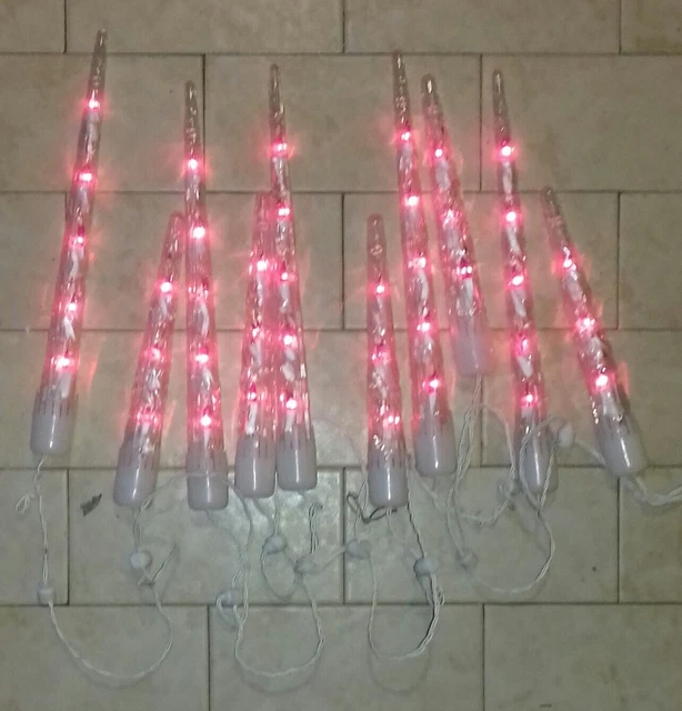 ANCIENNE GUIRLANDE ÉLECTRIQUE de Noël 40 lampes non clignotantes glacon
