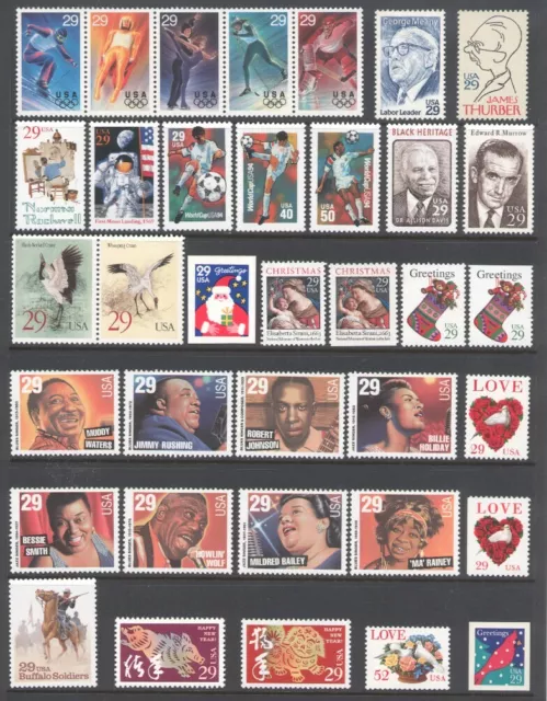 1994 U.s. Commemorative Year Set *76 Stamps* With Wwii Sheet Mint-Nh