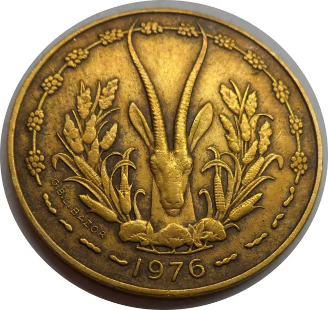 Westafrikanische Staaten (UEMOA) 10 Francs 1976 ## 2-E6