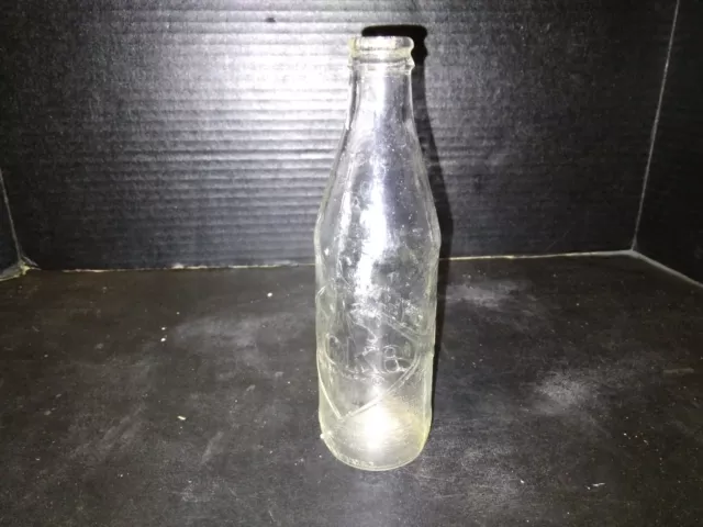 Vintage Glass Coca Cola Coke Trademark Diamond Bottle Dual Logo