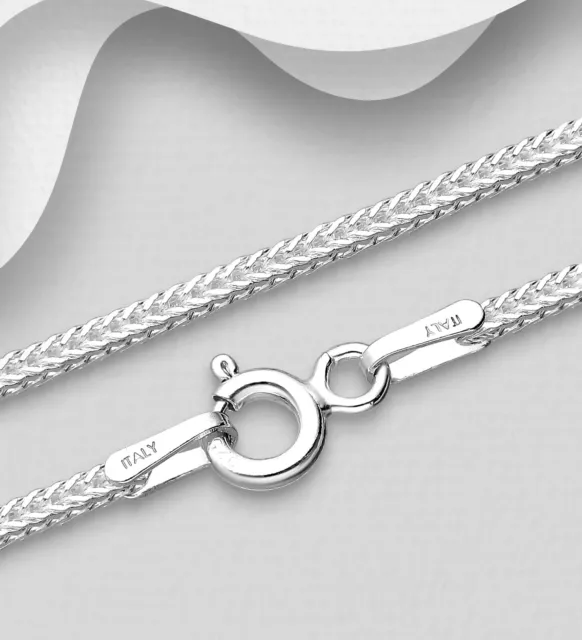 Italian Chain Necklace 925 Sterling Silver Anti Tarnish 1.3mm wide High Shine