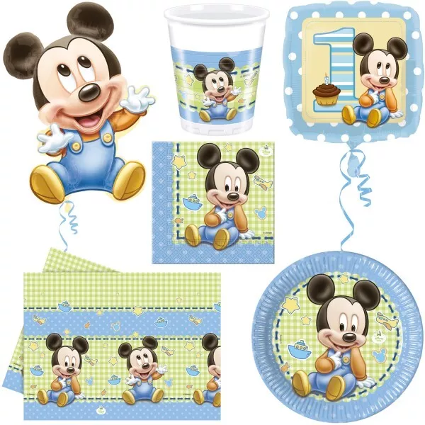 Bebé Micky Maus Cumpleaños Niños Ducha para Fiesta Mickey Mouse 1. Set