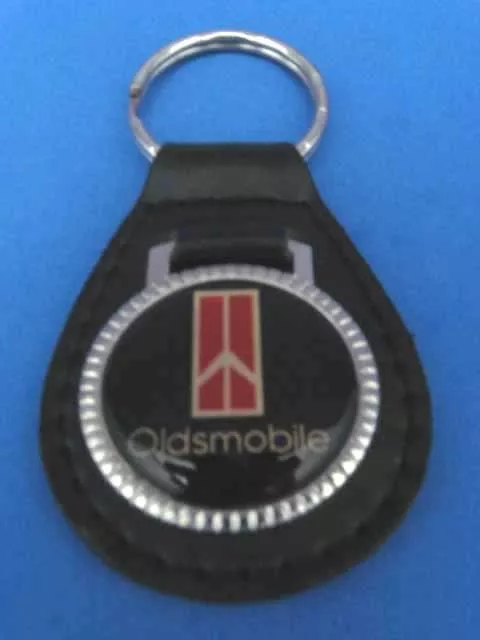 Oldsmobile Auto Leather Keychain Key Chain Ring Fob #027 Red