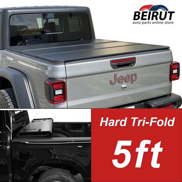 FIT 20202023 JEEP Gladiator 5ft Bed Hard TriFold Truck Tonneau Cover