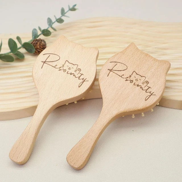 Carino pettine da massaggio pettine a forma di orecchio gatto strumento styling capelli cuscino d'aria pettine donna