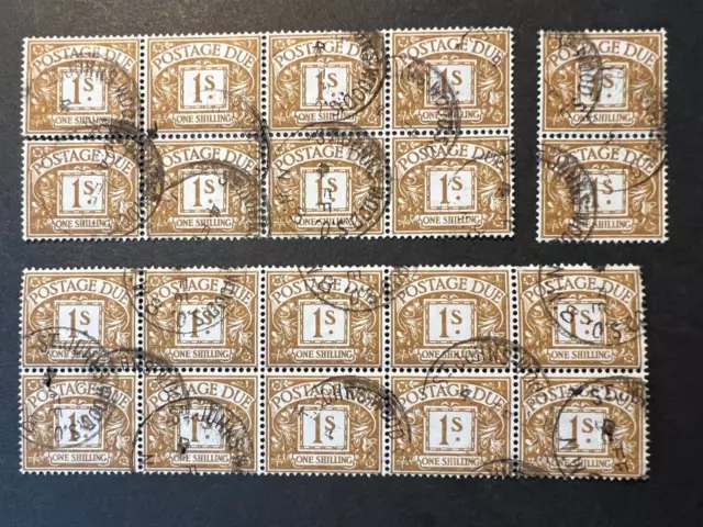 GB 1968-69 20 x 1s Postage Due Stamps Ochre SG D74 No Watermark