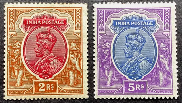 India Kgv 1911-1923 Sg 187 & 188 Mounted Mint, Cat Val £130