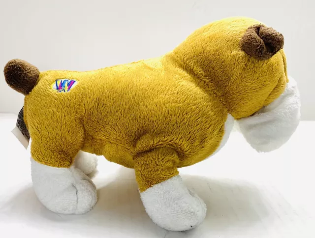 Ganz Webkinz Tan & White Bulldog Plush Stuffed Animal Toy Collectible~No Code