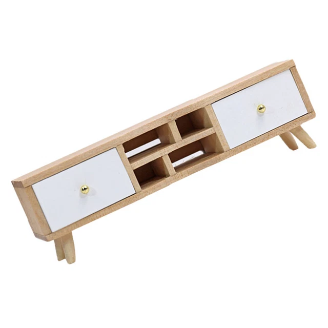 Muebles de madera miniaturas gabinete de TV mini gabinete de madera madera maciza