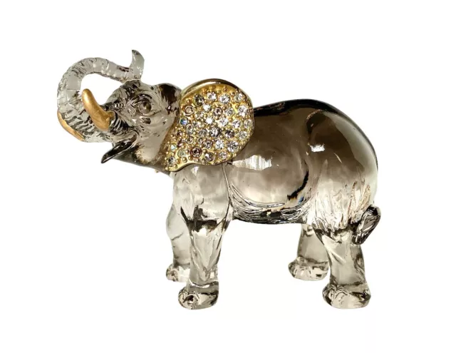 Jay Strongwater Clear Crystal Mini Elephant Swarovski Crystals Used