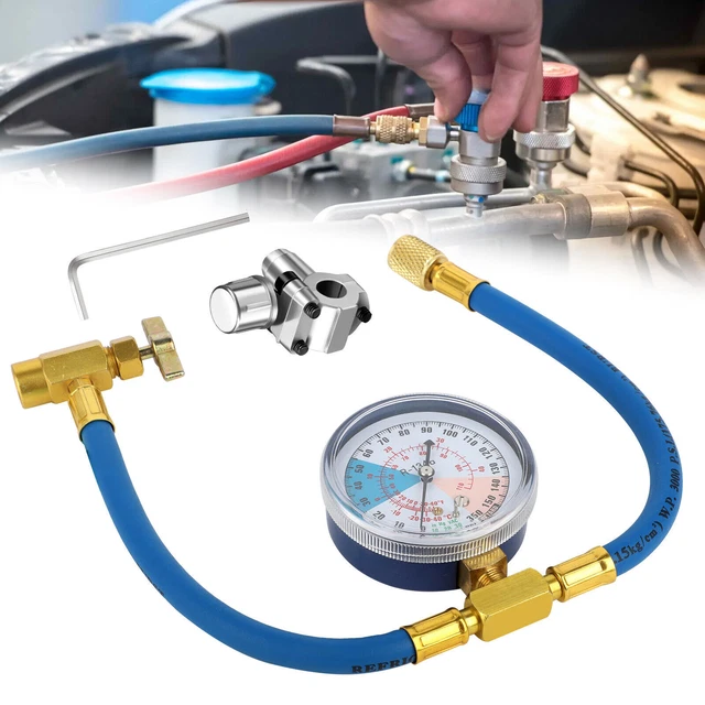 BPV31 Bullet Piercing Tap Valve Kit Tool w/ Pressure Gauge for Home Refrigerator