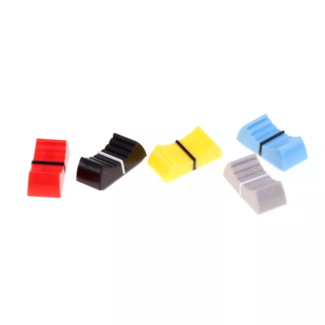 10PCS Fader Knob Cap Touch Sensitive Slider Ribbed Mixer Desk Switch Knob Cap  q