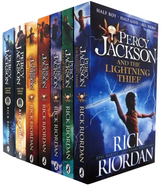 Percy Jackson Collection 7 Books Set Pack Rick Riordan Greek Gods, Greek Heroes
