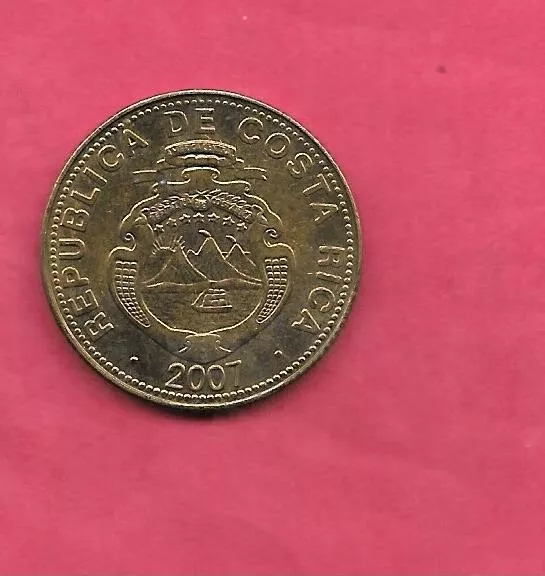 COSTA RICA KM231.1a 2007 UNCIRCULATED-UNC MINT 50 COLONES LARGE COIN