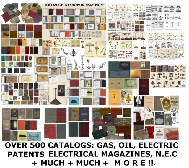 500+ Antique Catalogs Electric Gas Lamp Light Reflector Industrial Shade Parts