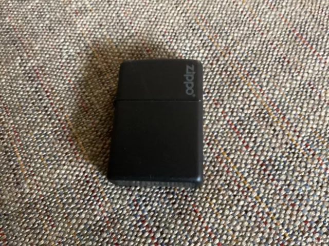 Zippo Genuine Windproof Matte Finish Lighters With Logo - Black