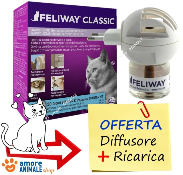 FELIWAY Classic → DIFFUSORE + RICARICA 48 ml - Diffusore di Feromoni per GATTO