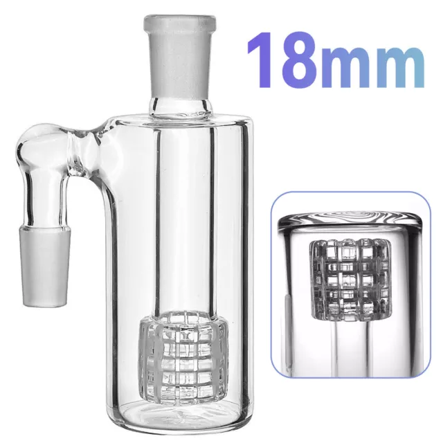 18mm Ash Catcher 90 Degree Glass Water Bong Thick Pyrex Glass Bubbler &18mm Bowl