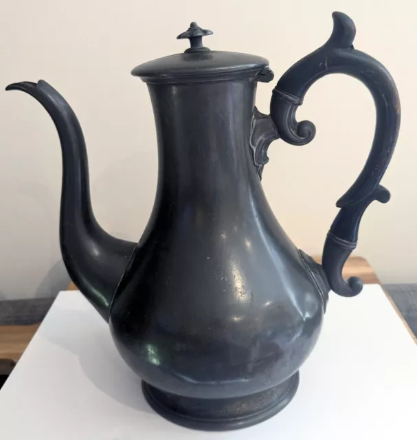 James Dixon large Pewter Britannia Metal coffee pot tea pot