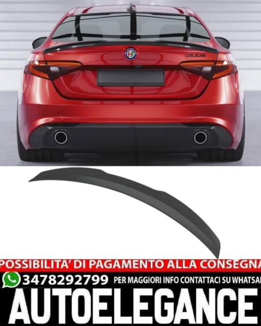 Spoiler Posteriore Adatto Per Alfa Romeo Giulia Look Nero Lucido Design Sportivo