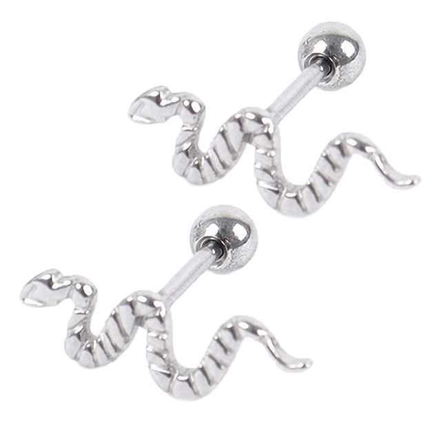 Orecchini Orecchini Serpente Filo Interno Cartilagine Orecchino Labbro Orecchino Borchie Corpo Piercing-w-