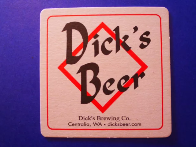 Cool Beer Coaster ~ DICK'S Brewing Company ~ Centralia, WASHINGTON Craft Brewery