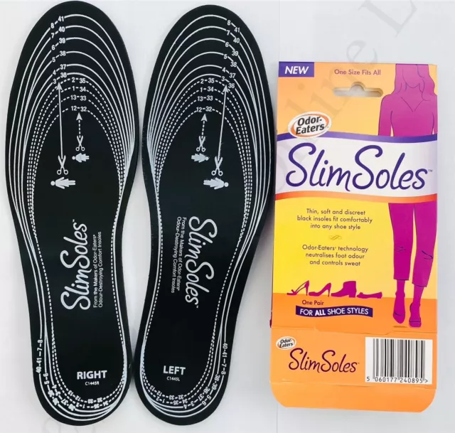 Odor Eaters Slim Soles, Thin, Soft Especially Designed For Women Size Up To UK 9