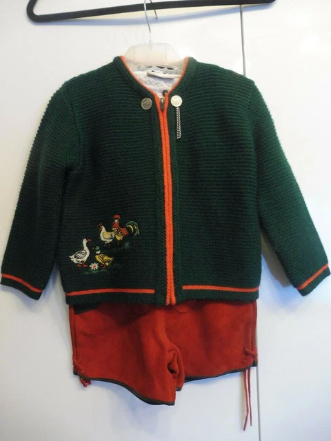 Alta Qualità Set Costume Tradizionale, Pantaloni, Camicia, Cardigan, Tgl 110,