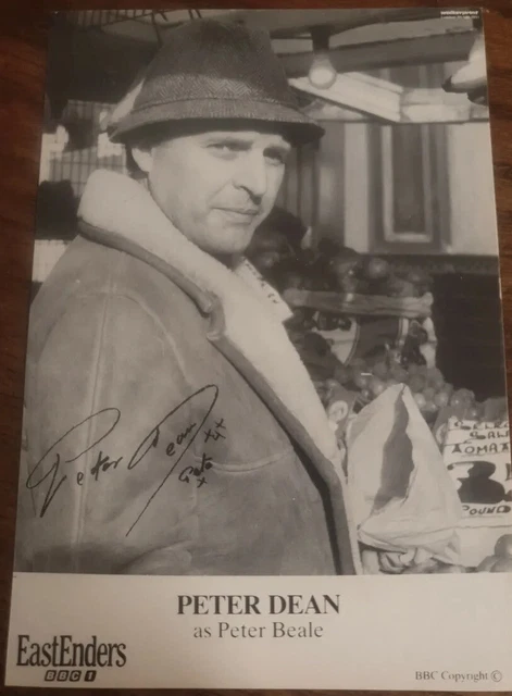 BBC EastEnders Vintage Cast Card Peter Beale Peter Dean Pre Signed.