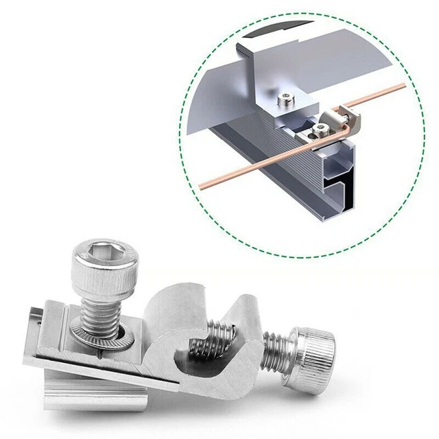 Pannello Solare Supporto Morsetti Accessori Alluminio Motivazione Alette