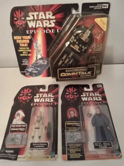 Star Wars Episode 1 Action Figure Electronic Comm Talk Reader With Figures