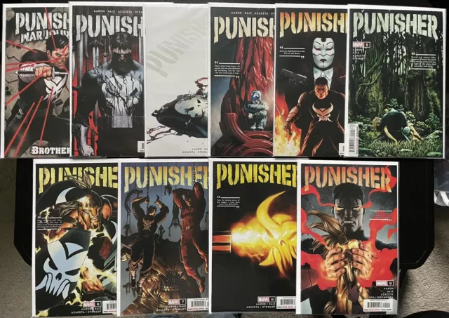 Punisher #1-9, War Journal #1 - Mixed Comic Lot - Marvel 2022 NM