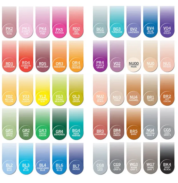 CHAMELEON DELUXE 52 SET Colour Tones Permanent Alcohol Ink Pens Professional Set 2