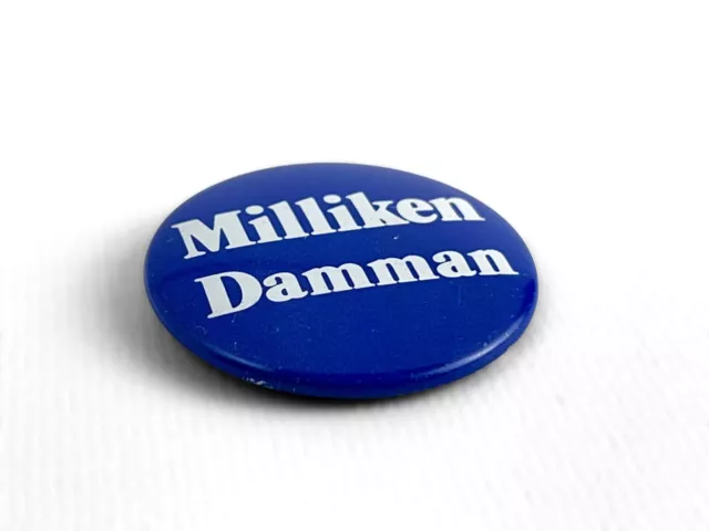 Michigan Pin Back Governor Local Campaign Button William Milliken James Damman 3