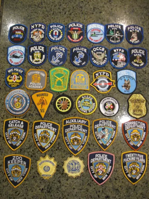 old vintage rare New York Police patch lot collection NY NYPD K-9 Bomb Mounted