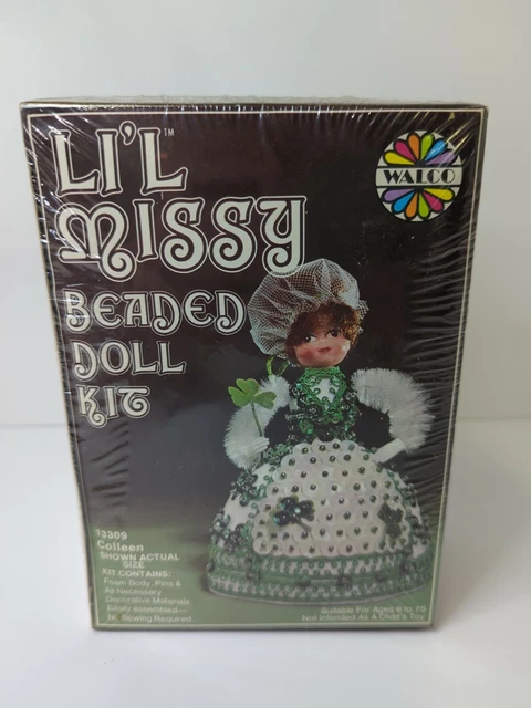 KIT DE MUÑECAS SELLADO LIL MISSY COLLEEN CON CUENTAS Vintage 1975 Walco #13309