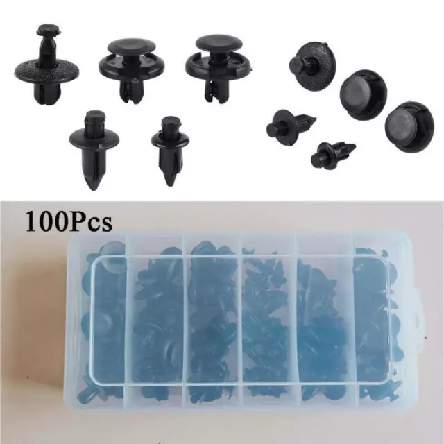 Motorcycle 100pcs ATV M6 M7 M8 Fairing Bolt Bodywork Push Pry Rivets Pins
