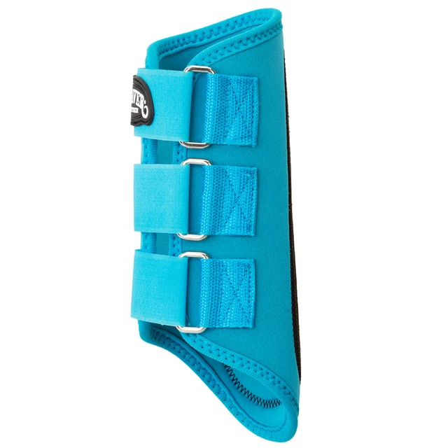43WL Weaver Horse Splint Boots Pair Neoprene Suede Padding Turquoise