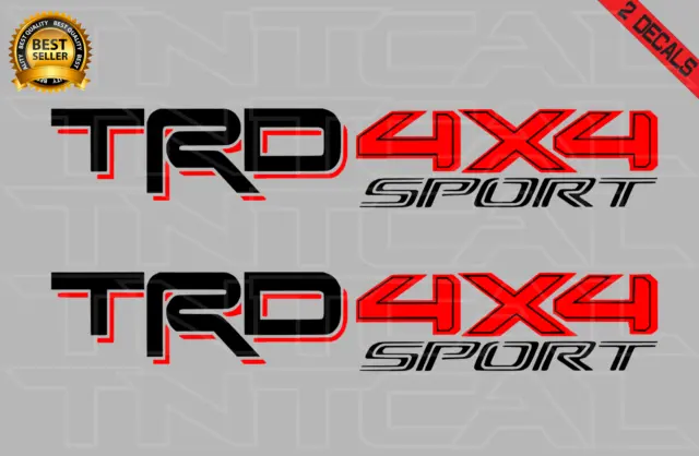 TRD 4x4 Sport Decal Set 2016 - 2020 Tacoma Tundra Toyota Truck Sticker Red/Black