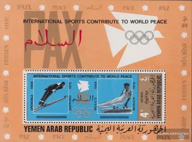 Yemen del Nord (Arab Repubblica.) Block153A (completa edizione) MNH 1970 Interna