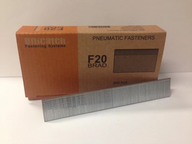 18 Gauge F20 3/4" long Galvanized Chisel Point Brad Nails 5,000 per box AX11