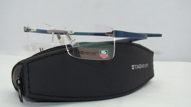 TAG HEUER TH 3741 005 REFLEX Blue TITANIUM RIMLESS Eyeglasses