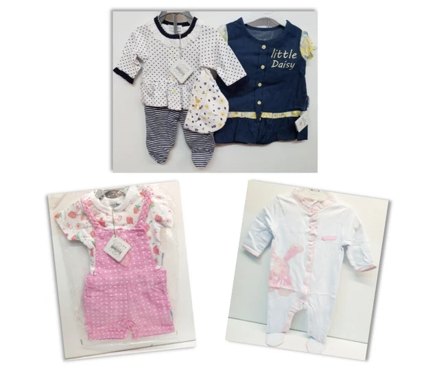 Baby Girl Clothes Bundle - 4x Outfits - 0-3 & 3-6 Months (Bundle 3)