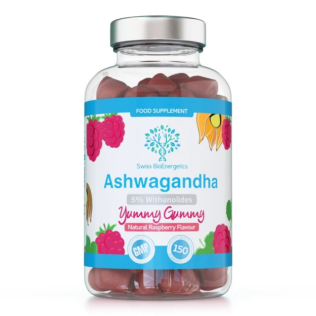 Troo Ashwagandha Gummies 1200mg - 60 Raspberry Vegan Gummies With 5% Withanolides For Stress & Focus