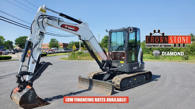 2022 Bobcat E60 R2 Mini Excavator, 486 Hrs, Cab, Heat/Ac, Hyd Thumb, 2 Spd, 55Hp