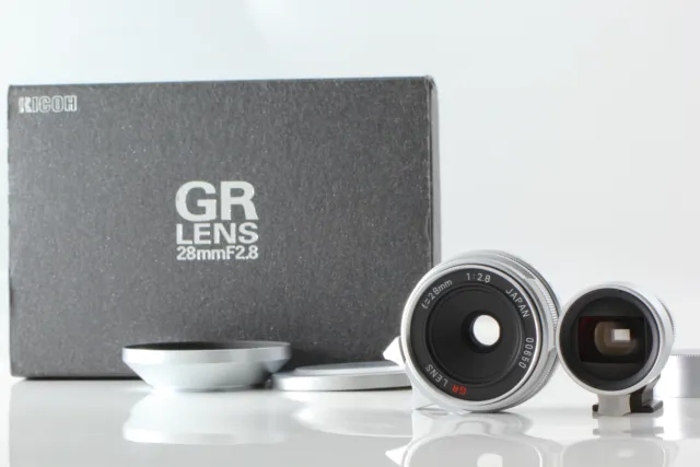BOX [TOP MINT w/ Finder] RICOH GR 28mm f2.8 Lens Silver Leica LTM L39 from JAPAN
