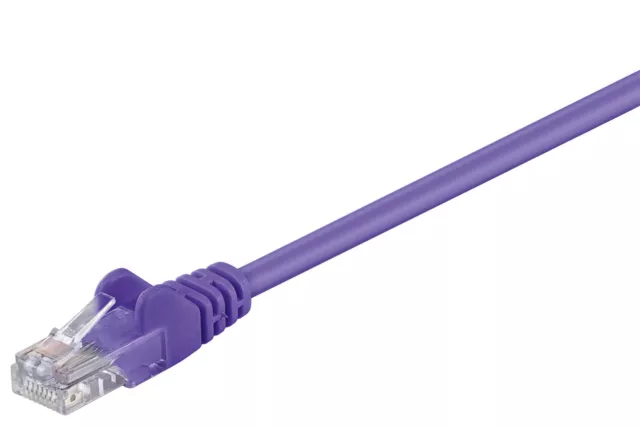 3x CAT 5e Netzwerkkabel, U/UTP; CAT 5-1500 U/UTP VIOLETT 15m